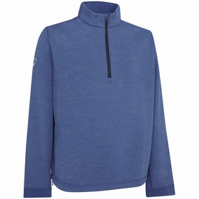 Callaway 1/4 Zip Hex Fleece - Med Galaxy Heather Comfort Layer