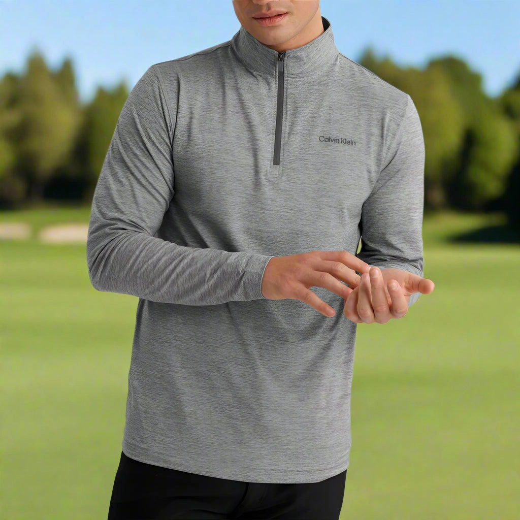 product rhinestone glamour Calvin Klein Newport 1/2 Pullover - Silver Marl
