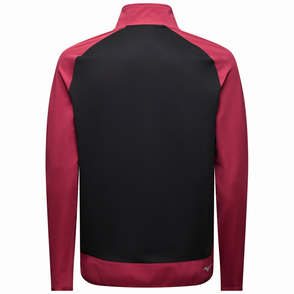 Mizuno Contrast 1/4 Zip Pullover - Burgundy Simple Fashion Relaxed Layers