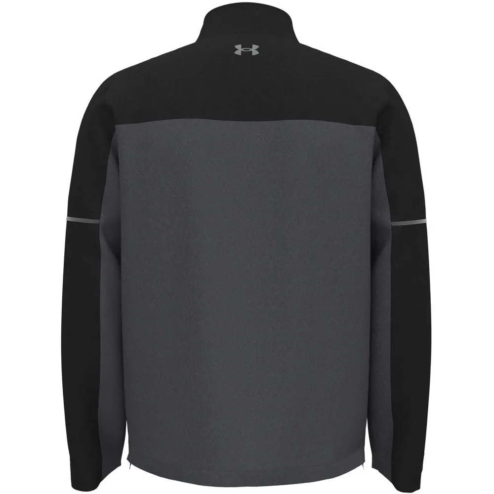 Under Armour Drive Rain Waterproof Jacket - Black/Castlerock/Metallic Silver Insulated Padding