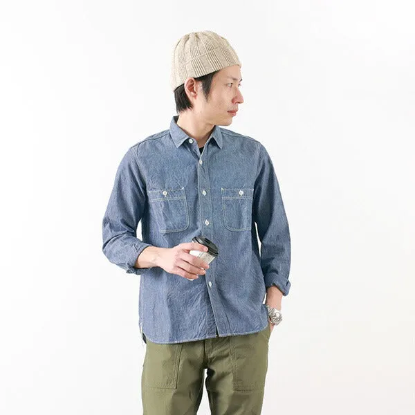 Anti Static Fabric Teen Fashion FOB FACTORY / F3378 Chambray Work Shirt
