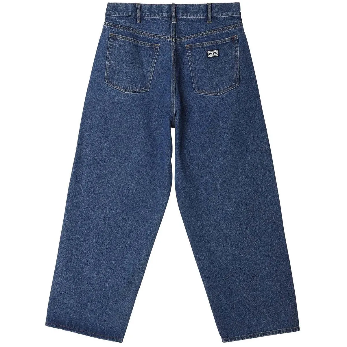 Obey Bigwig Baggy Denim Jeans - Stone Wash Indigo Classic Cut Soft and Cozy