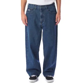 Odor Resistant Compact Fit Obey Bigwig Baggy Denim Jeans - Stone Wash Indigo