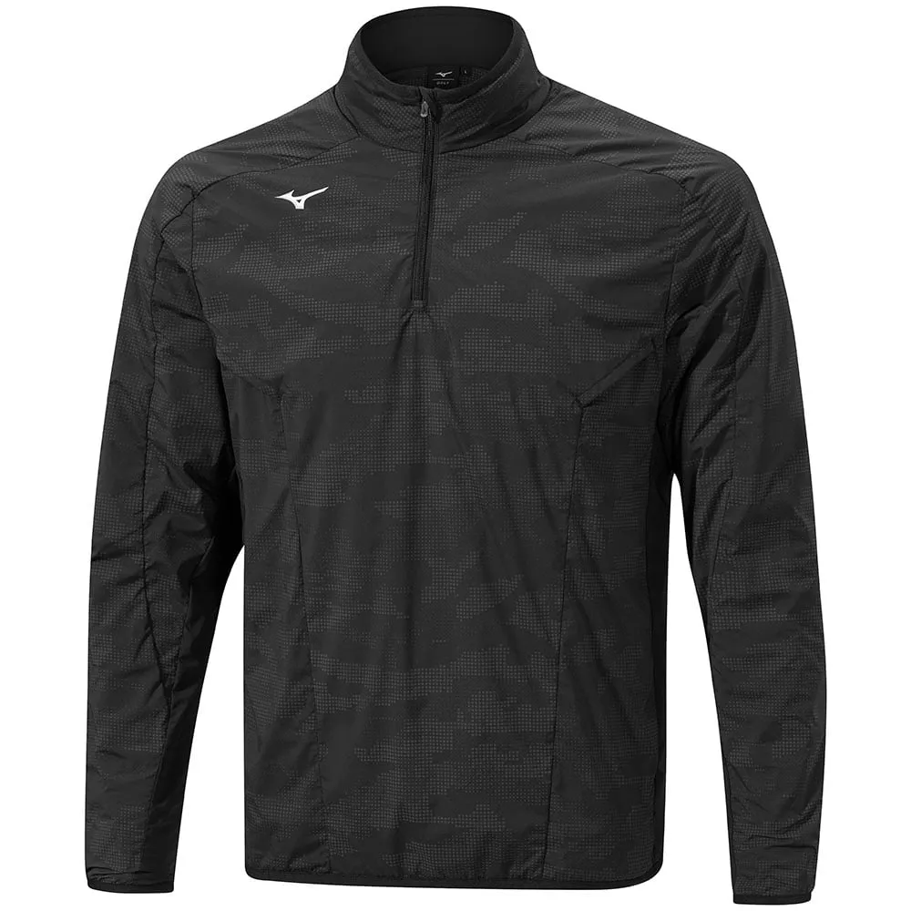 Mizuno Winter Stretch 1/4 Zip Jacket - Black Cozy Layering