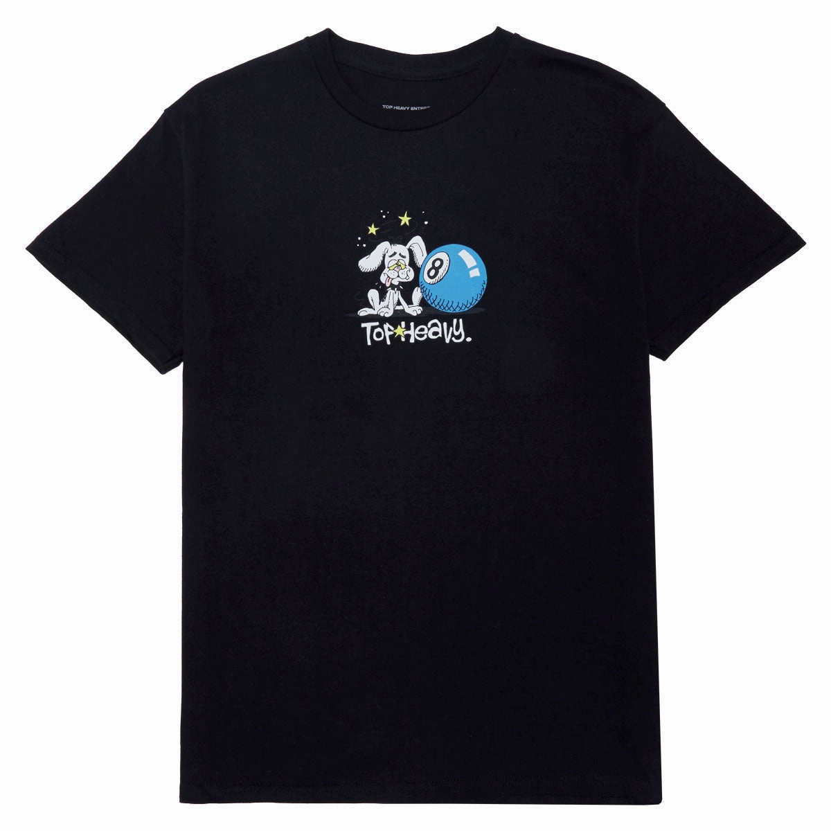Top Heavy Dog Daze T-Shirt - Black Low Profile Collar