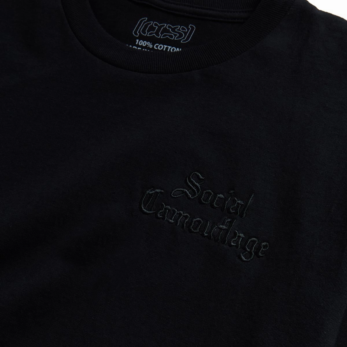 CCS Social Camouflage Embroidered T-Shirt - Black Chic Smart Chilly Layer