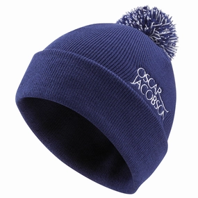 Oscar Jacobson Knitted Hat II - Navy Brisk Days Warm Lining