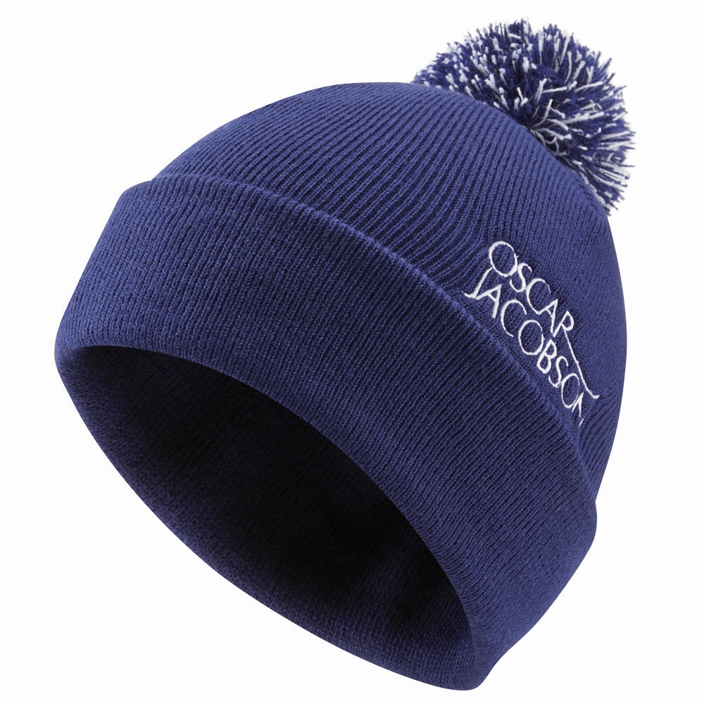Oscar Jacobson Knitted Hat II - Navy Brisk Days Warm Lining