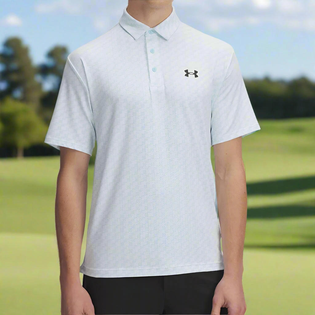 Streetwear Under Armour Playoff 3.0 Printed Polo Shirt - Stream/White/Black