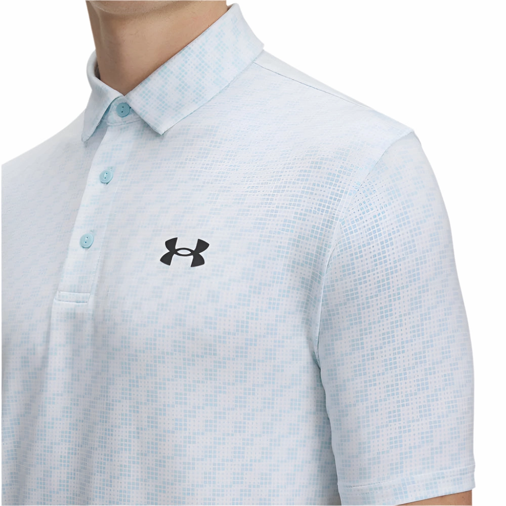 Under Armour Playoff 3.0 Printed Polo Shirt - Stream/White/Black Light Outfit
