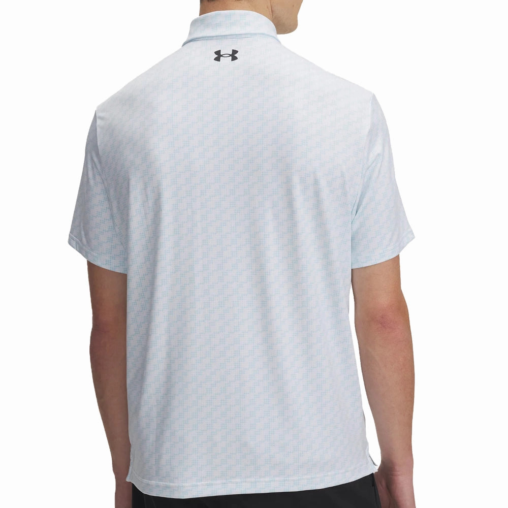 Under Armour Playoff 3.0 Printed Polo Shirt - Stream/White/Black regular but not boring