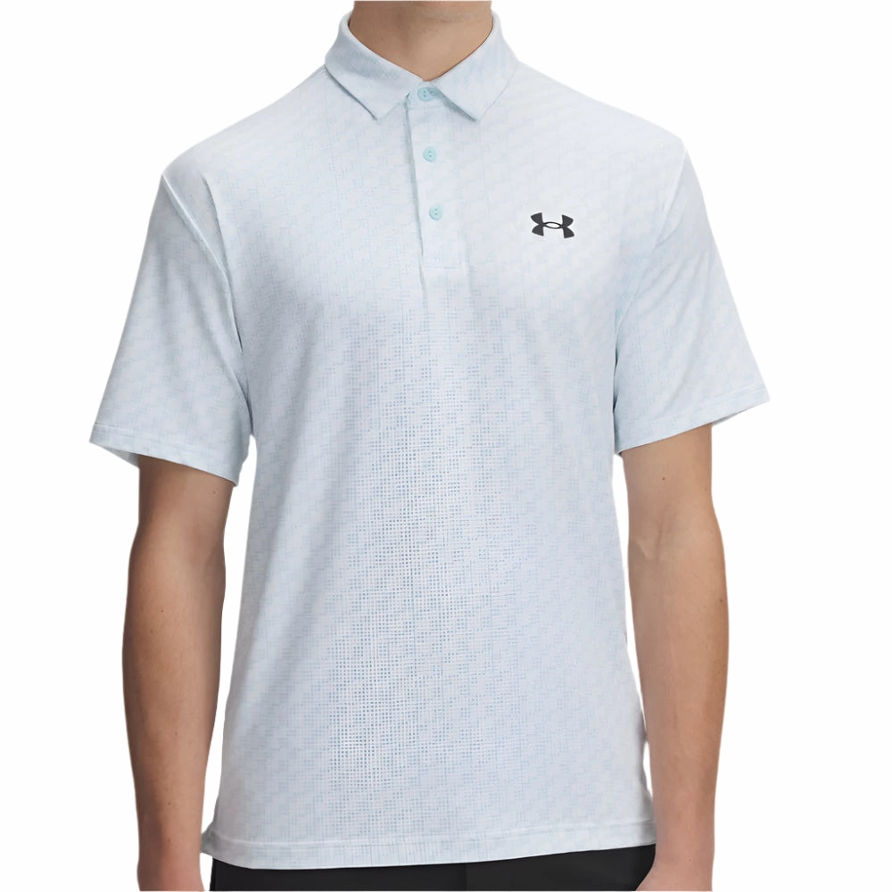 DoubleStitched Seams Under Armour Playoff 3.0 Printed Polo Shirt - Stream/White/Black