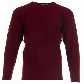 ProQuip Lambswool Water Repellent Crew Neck Golf Sweater - Burgundy Timeless Look