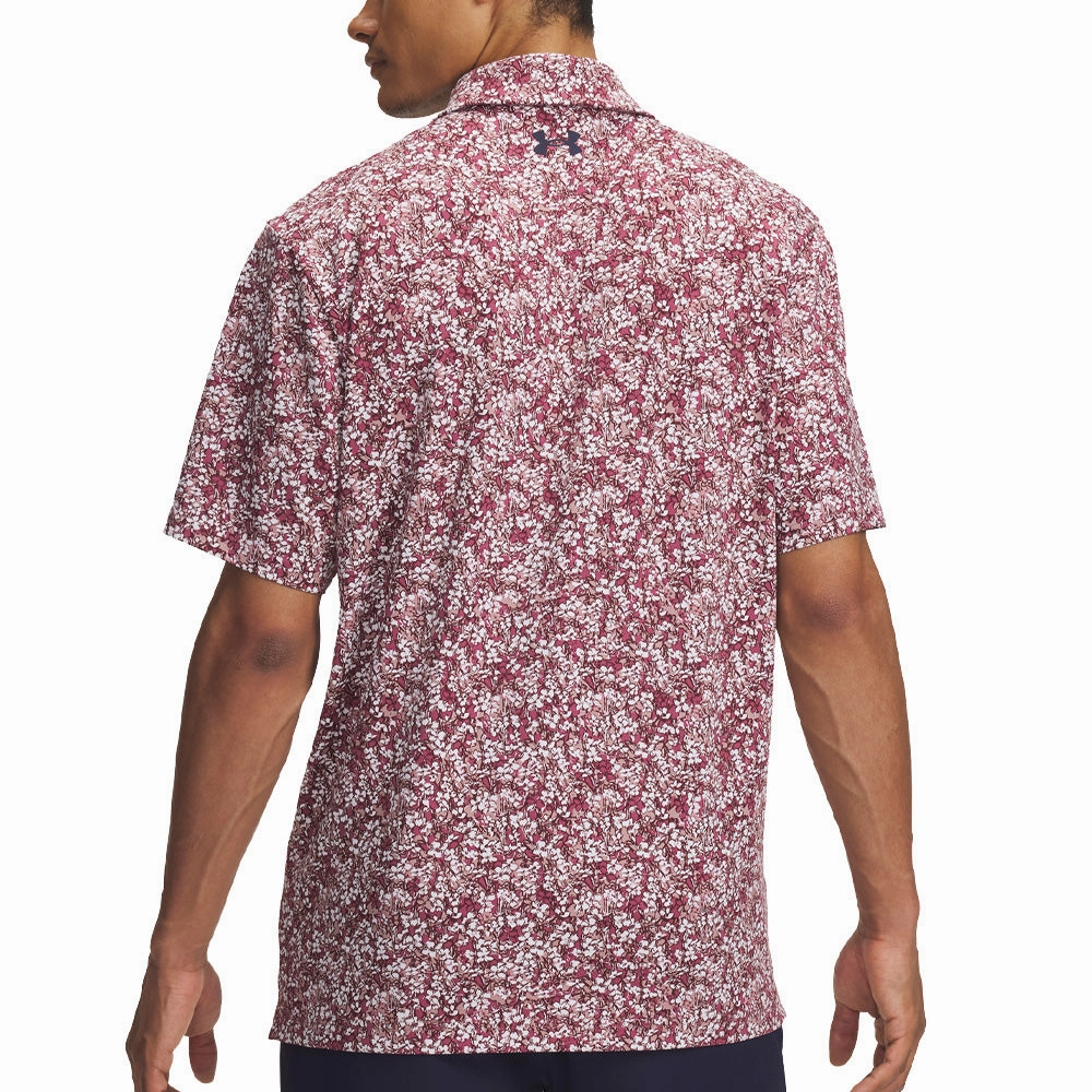 Under Armour Playoff 3.0 Printed Polo Shirt - Tourmaline Pink/Dark Maroon/Midnight Navy anniversary Subtle Details