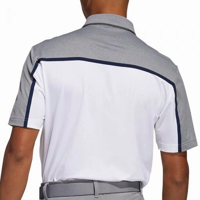 adidas Ultimate356 3-Stripe Polo Shirt - White/Grey Three QuickDry Formal Occasion
