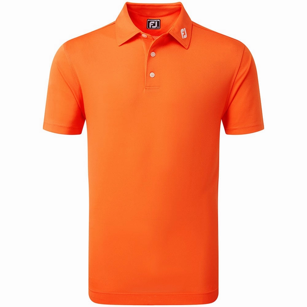 FootJoy Stretch Pique Solid Polo Shirt - Orange Summer Style Outdoor Style Trend