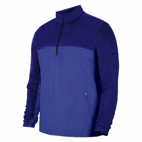 Stylish Look Cozy Layering Nike Shield Victory 1/2 Zip Golf Wind Jacket - Concord/Lapis/Black