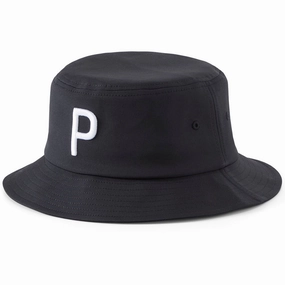 Curved brim Workday Accessory Puma P Bucket Hat - Black