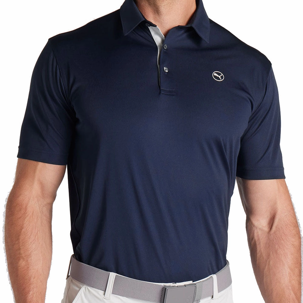 Puma Pure Solid Polo Shirt - Deep Navy Weekend Trend