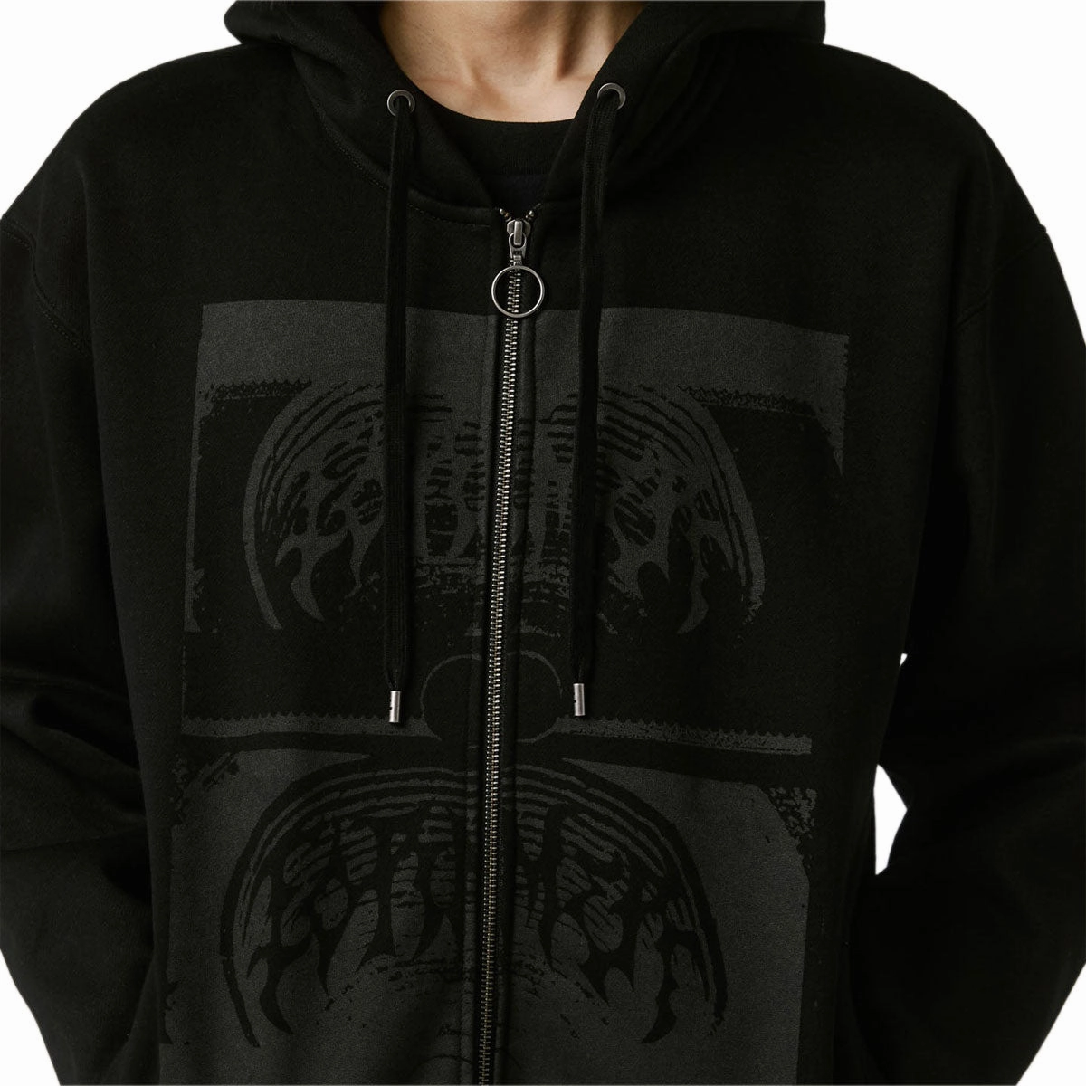 Former Complicrux Zip Up Hoodie - Worn Black tropical style