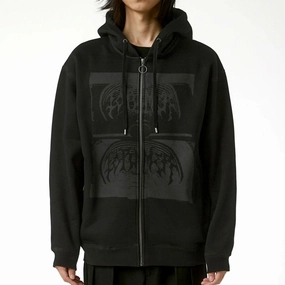 Former Complicrux Zip Up Hoodie - Worn Black Family gathering wear Anti Odor