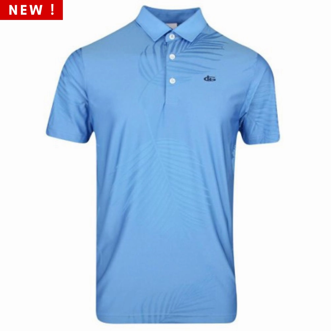 Katana Golf Mens Palm Print Polo Sporty Style UV Protection Blend