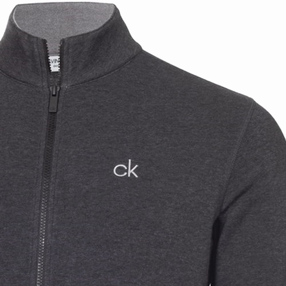 Calvin Klein Columbia Full Zip Sweater - Charcoal Marl camping suitable