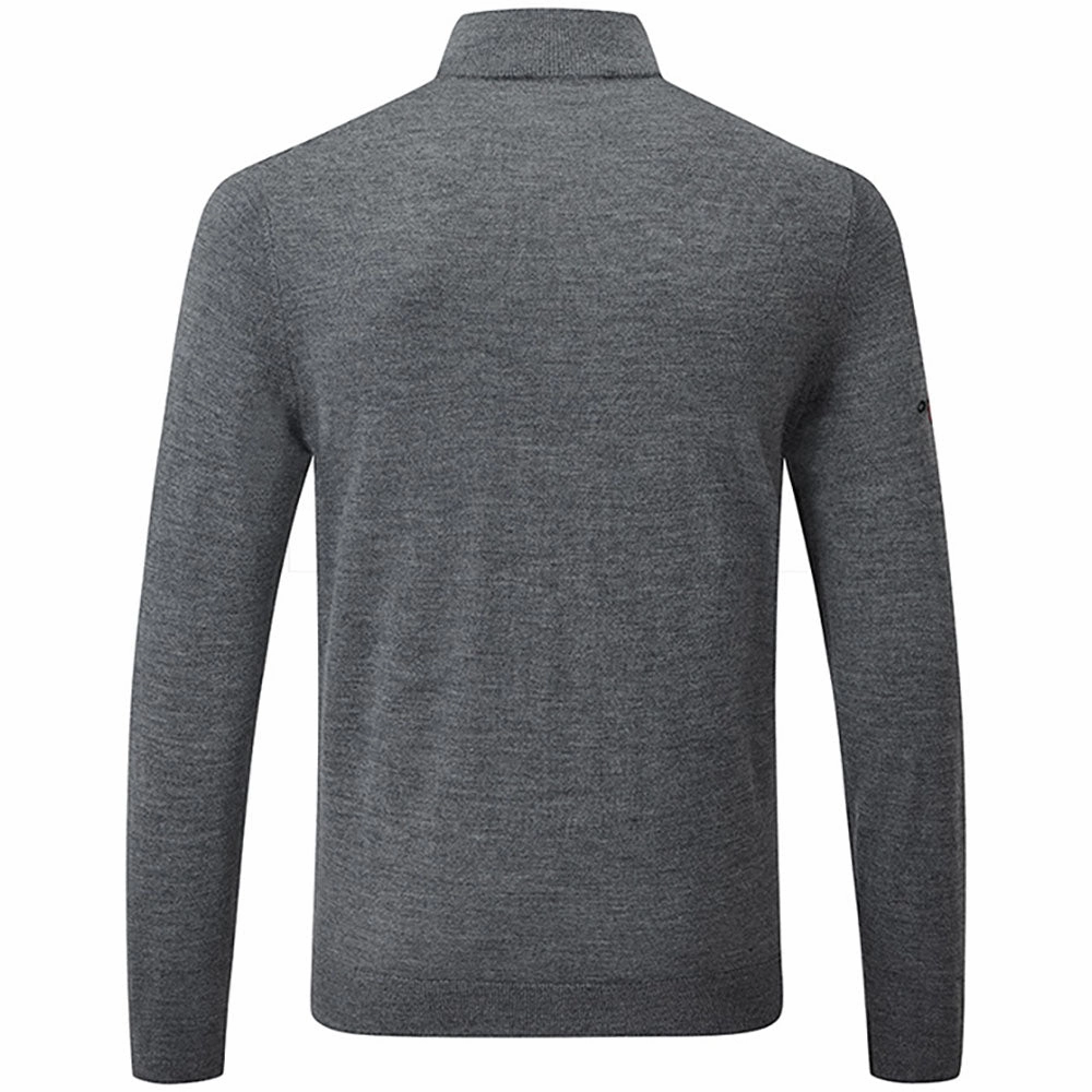 product fair trade Weekend Ready Callaway 1/4 Zip Blended Merino Pullover - Steel Heather