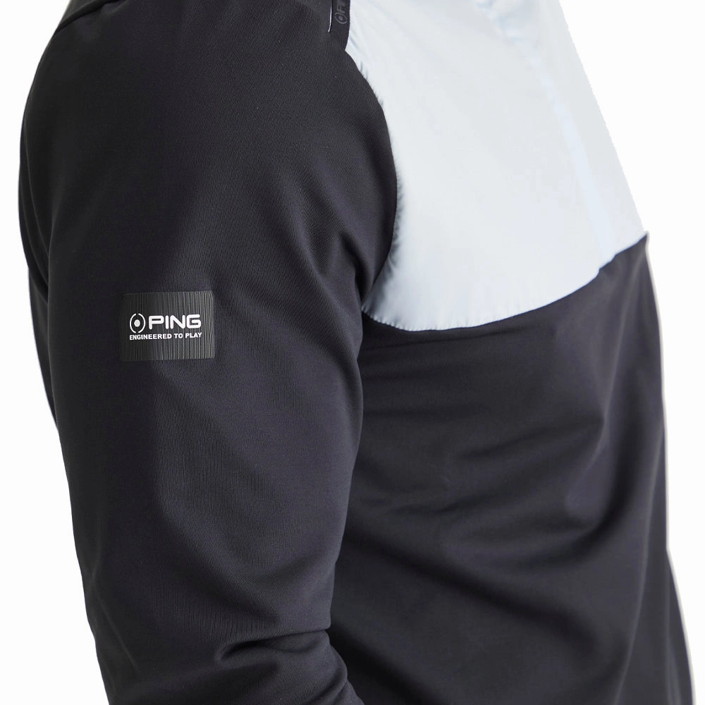 Lightweight Wear Ping Keeton 1/2 Zip Mid Layer  - Black/Pearl Grey