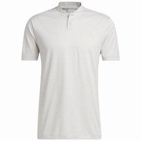 Essential Fashion Trendy Casual Wear adidas Texture Stripe Polo Shirt - Clear Brown/White