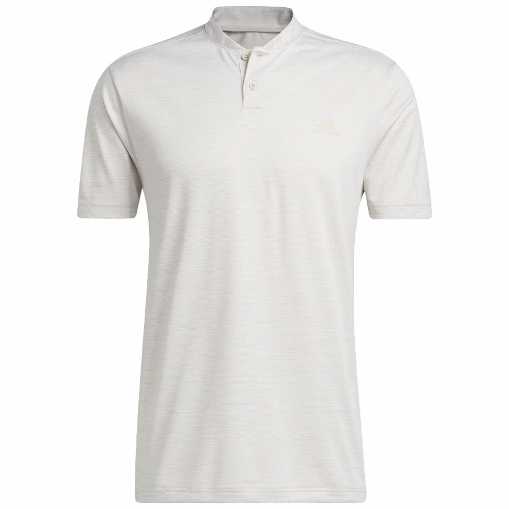 Essential Fashion Trendy Casual Wear adidas Texture Stripe Polo Shirt - Clear Brown/White