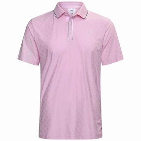 Puma X AP Tipped Jacquard Polo Shirt - Pale Pink Heathered Texture