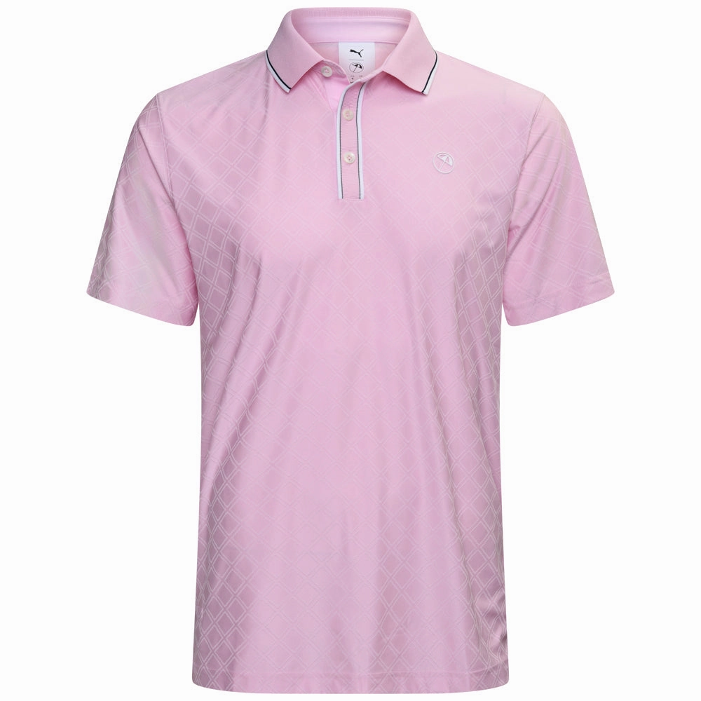 Puma X AP Tipped Jacquard Polo Shirt - Pale Pink Lightweight Look
