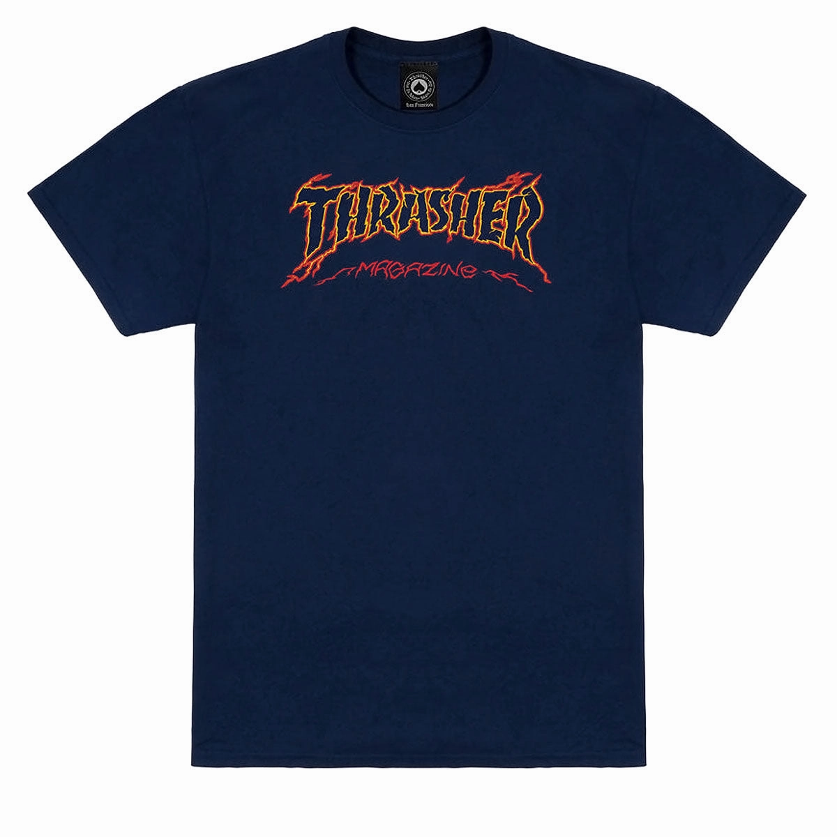 Athletic Wear Layered Look Wear Thrasher Cracked By Exteenager T-Shirt - Navy