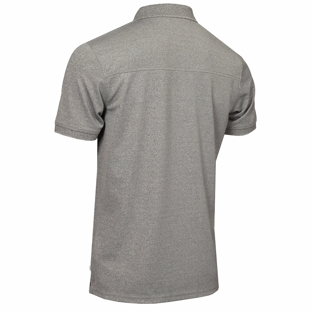Ribbed Neckline Calvin Klein Club Polo Shirt - Greymarl