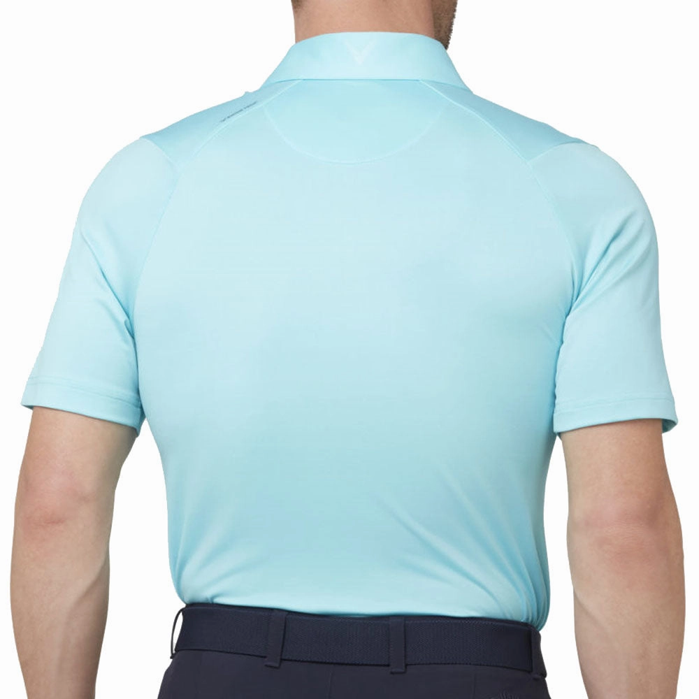 PocketDetail Callaway Swing Tech Solid Print Polo Shirt - Santorini Blue