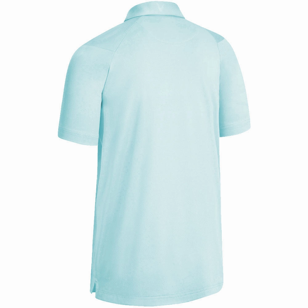 Light and Breathable Callaway Swing Tech Solid Print Polo Shirt - Santorini Blue