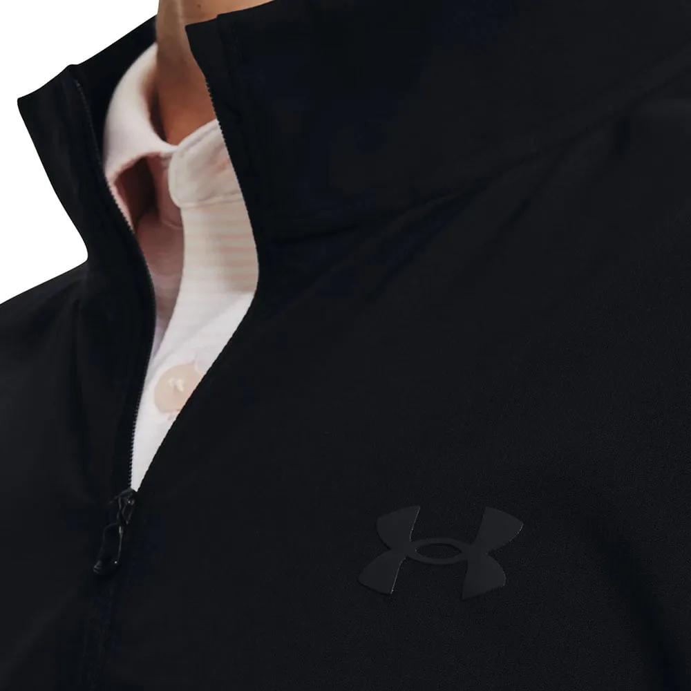 Under Armour Storm Windstrike 1/2 Zip Jacket - Black/Jet Grey Clean Street Look Weather Ready