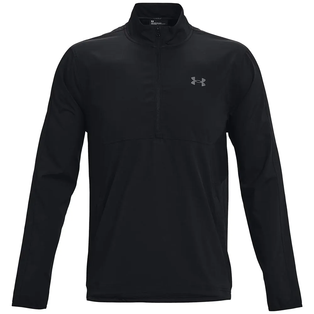 Under Armour Storm Windstrike 1/2 Zip Jacket - Black/Jet Grey StretchFit Silhouette Strong Zip