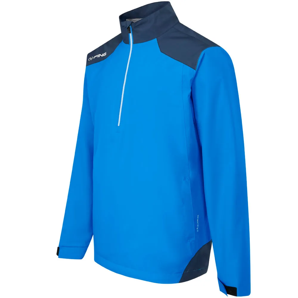 Ping AquaDrive Waterproof 1/2 Zip Jacket - Brilliant Blue/Oxford Blue Non Chafing Neckline City Ready Wear