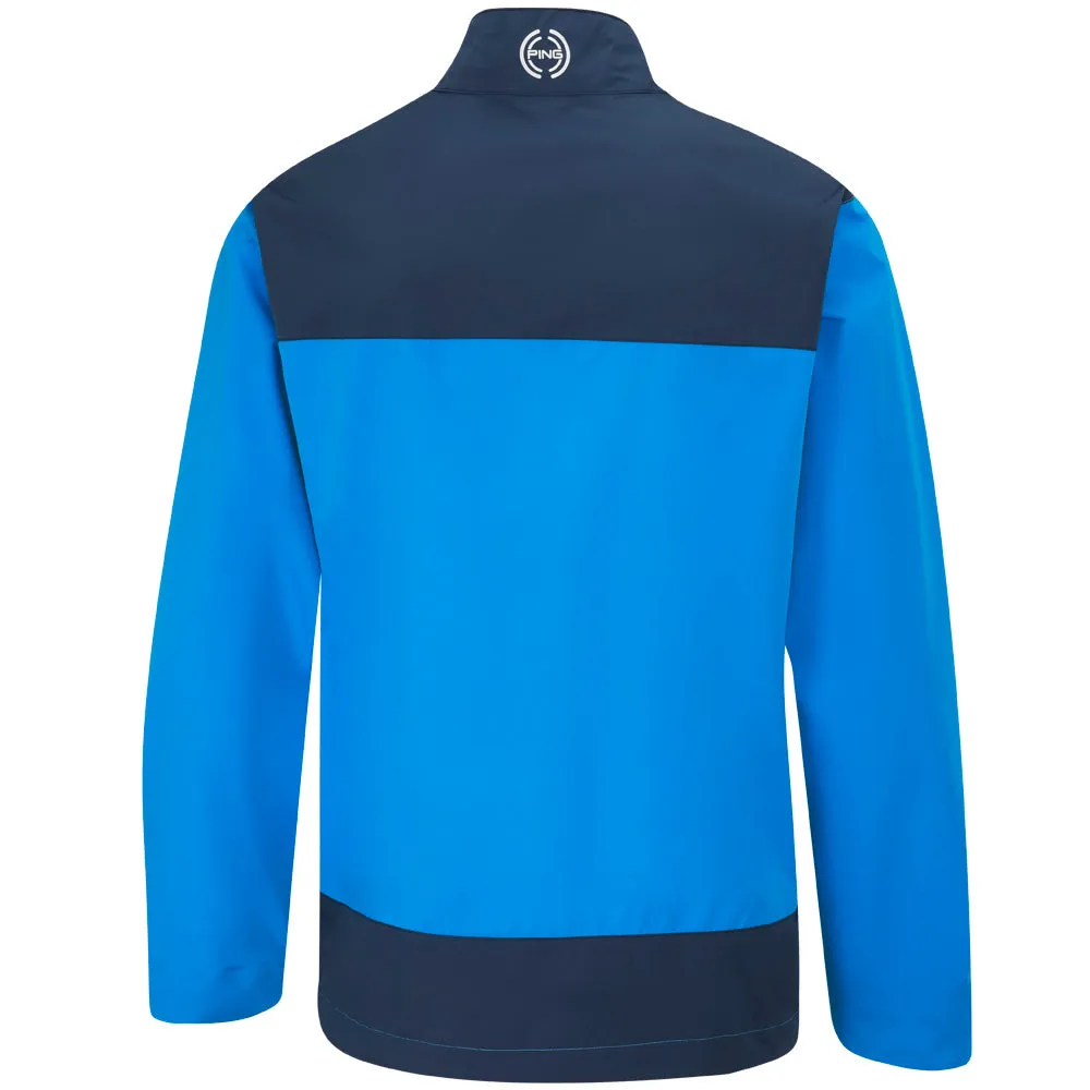 anti slip grip Ping AquaDrive Waterproof 1/2 Zip Jacket - Brilliant Blue/Oxford Blue
