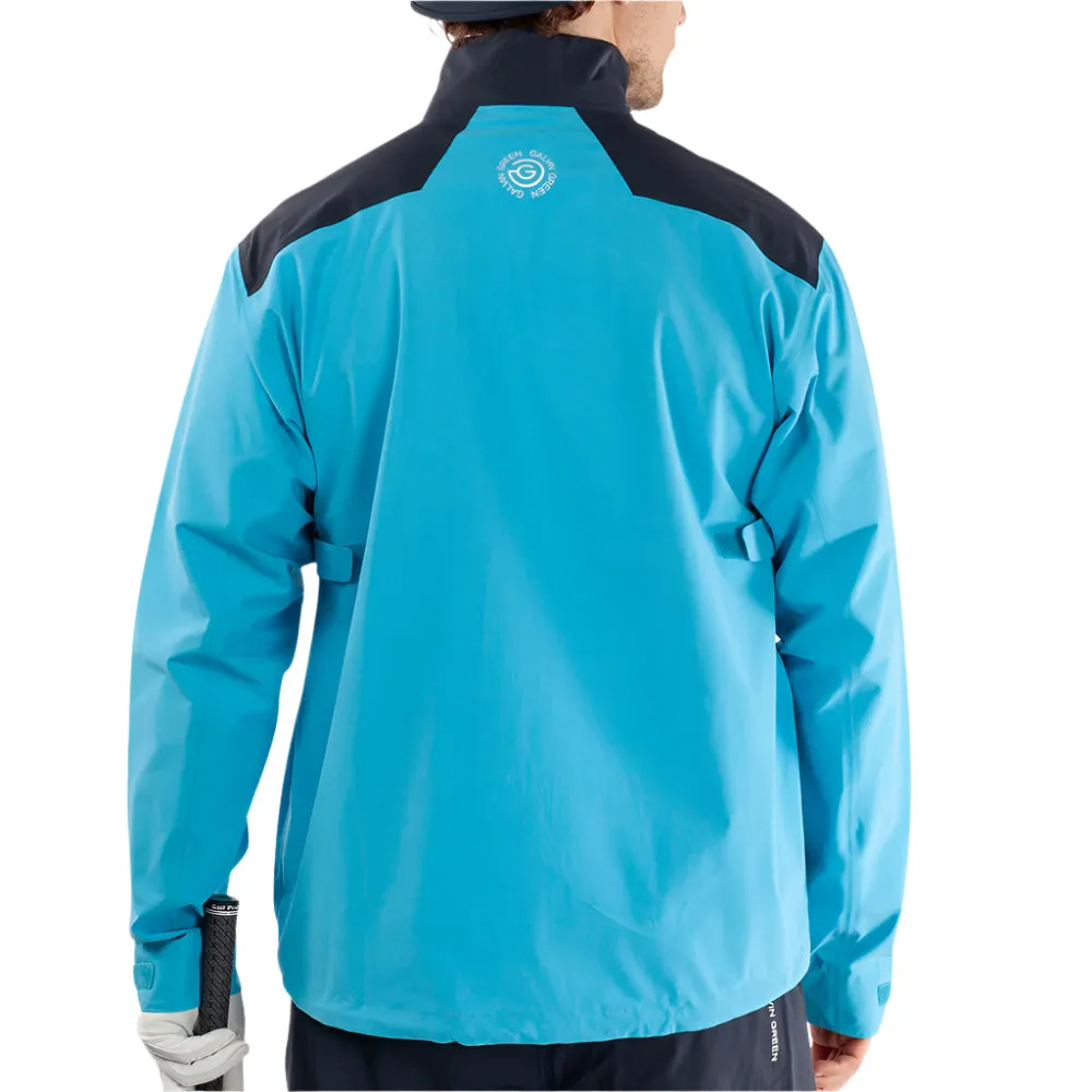 Climate Adaptive Design Bonded Fabric Galvin Green Ashford 1/2 Zip Gore-Tex Waterproof Jacket - Aqua/Navy/White