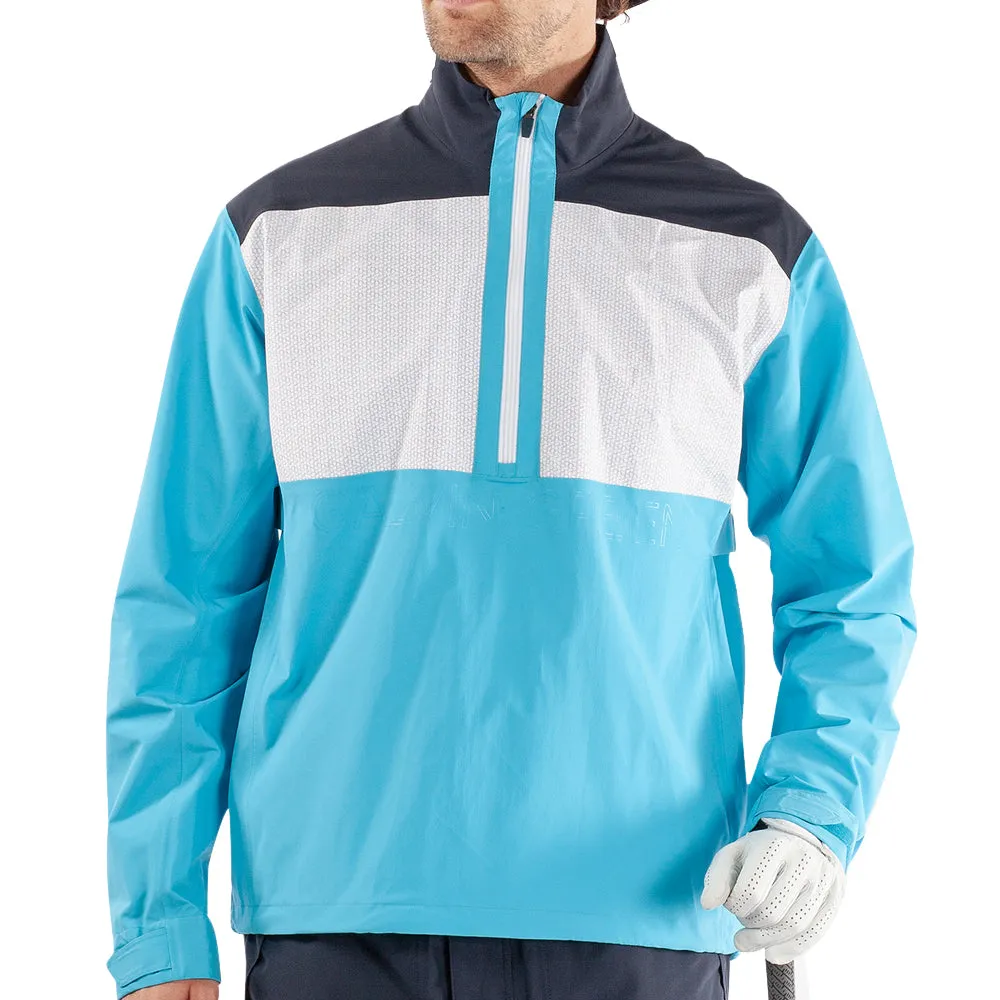 Galvin Green Ashford 1/2 Zip Gore-Tex Waterproof Jacket - Aqua/Navy/White Reflective Detailing