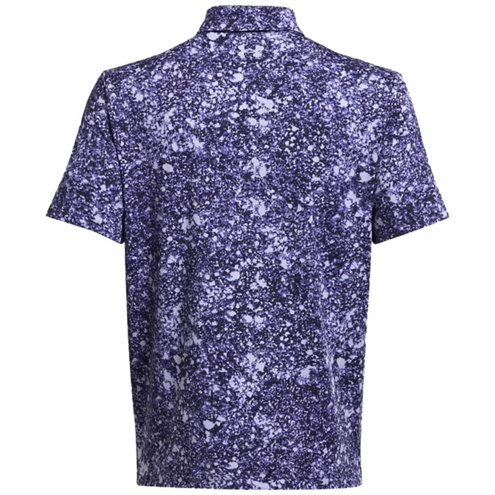 Under Armour Playoff 3.0 Printed Polo Shirt - Midnight Navy/Celeste/Celeste TexturedWeavePattern
