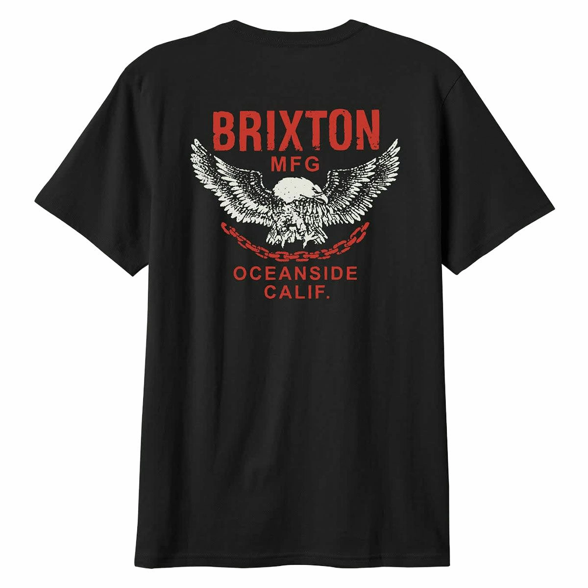 Brixton Waller T-Shirt - Black Worn Wash RelaxedFit Urban Casual