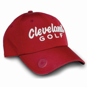 Cleveland Golf Ball marker Cap - Red/White Wrinkle Resistant Minimal Appeal