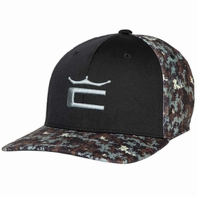 Cobra Camo Crown C Snapback Cap - Black Double Layer Layered Look