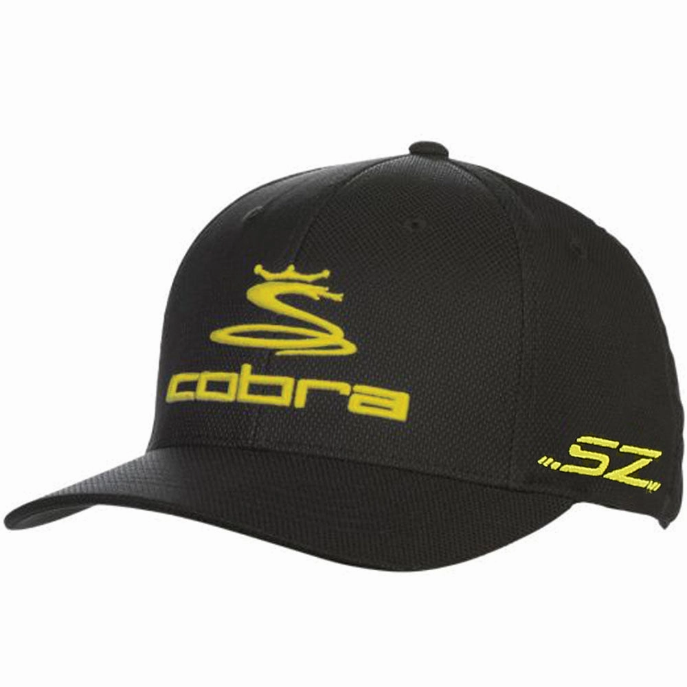 Sun Protection Cobra Pro Tour Stretch Cap - Black/Yellow