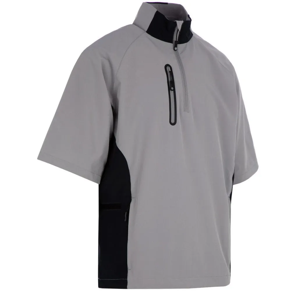 Transitional Look ProQuip Gents Pro Tech Short Sleeve Wind Jacket - Grey/Black