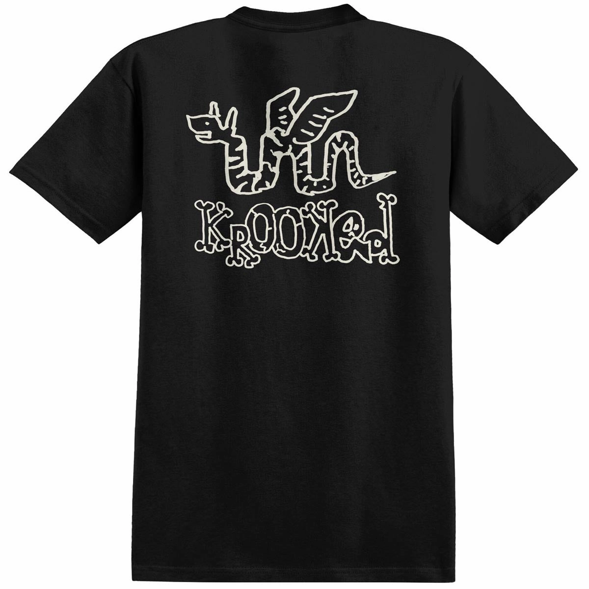 Urban Fashion Look Krooked No Monster T-Shirt - Black